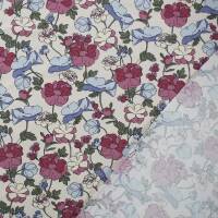 Jersey Blumen, ecru