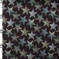 Softshell Stoff Sterne mit Elasthananteil, schwarzbraun
