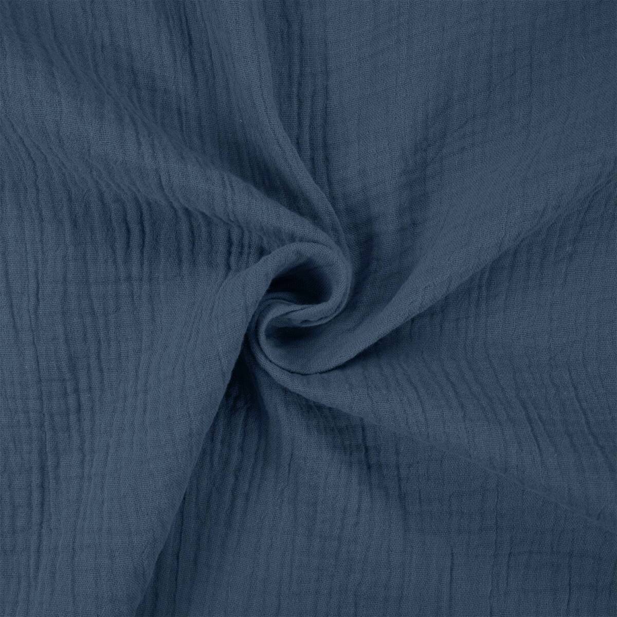Musselin Sunny, Double Gauze, uni blau box
