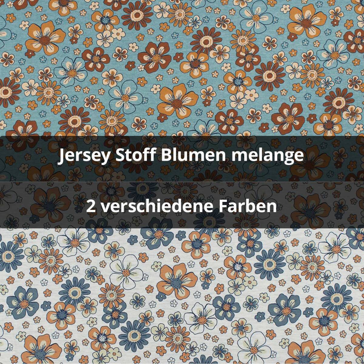 Jersey Blumen, meliert