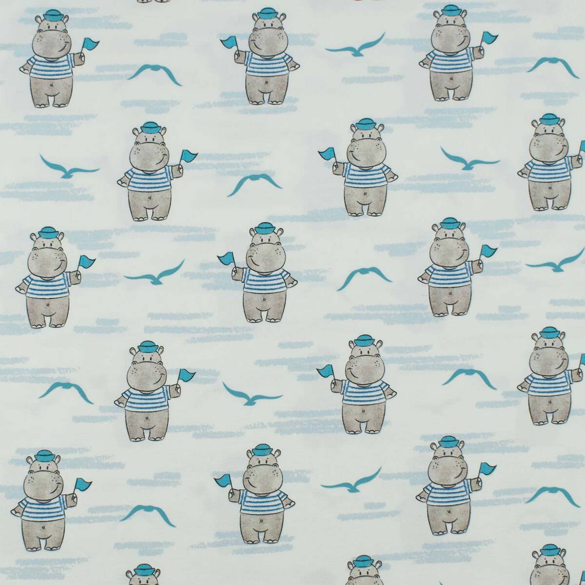 Jersey Hippos, Nilpferde, naturwei&szlig box