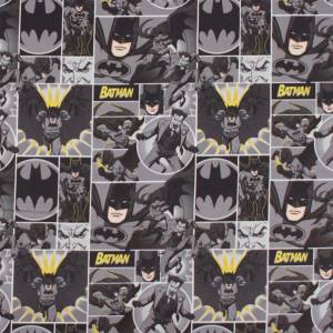 Canvas Stoff Batman, schwarz/grau