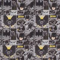 Canvas Stoff Batman, schwarz/grau