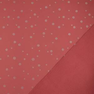 Softshell Stoff Punkte Reflexion, reflektierend, rot