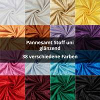 Pannesamt Stoff glänzend, uni