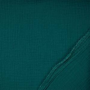 Musselin Sunny, Double Gauze, uni dunkelpetrol