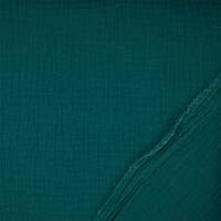 Musselin Sunny, Double Gauze, uni dunkelpetrol