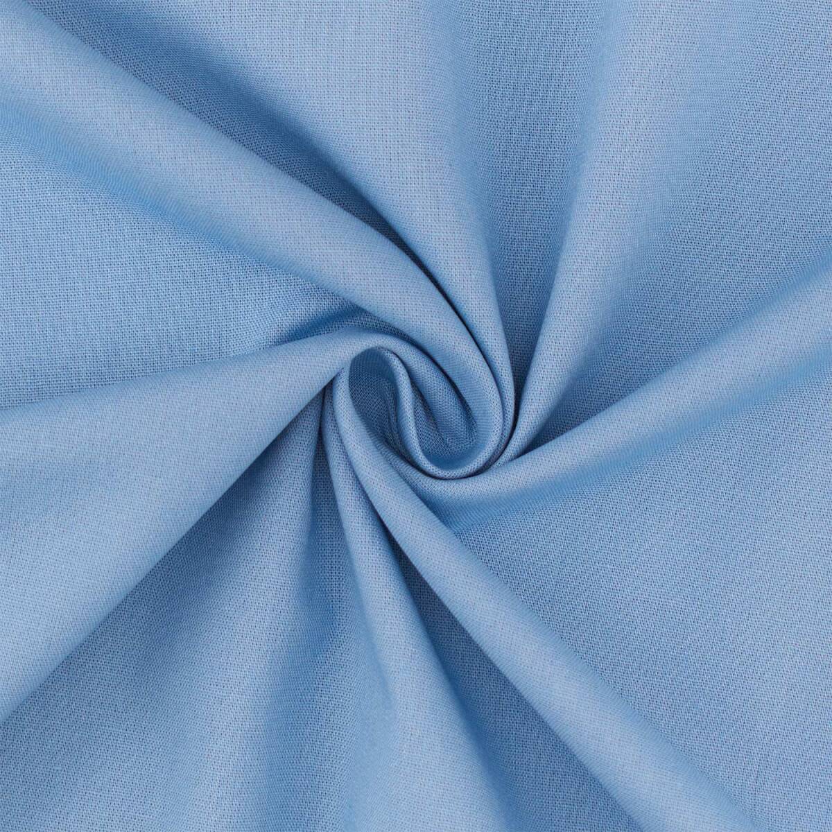 Baumwollstoff Heide, uni blau box