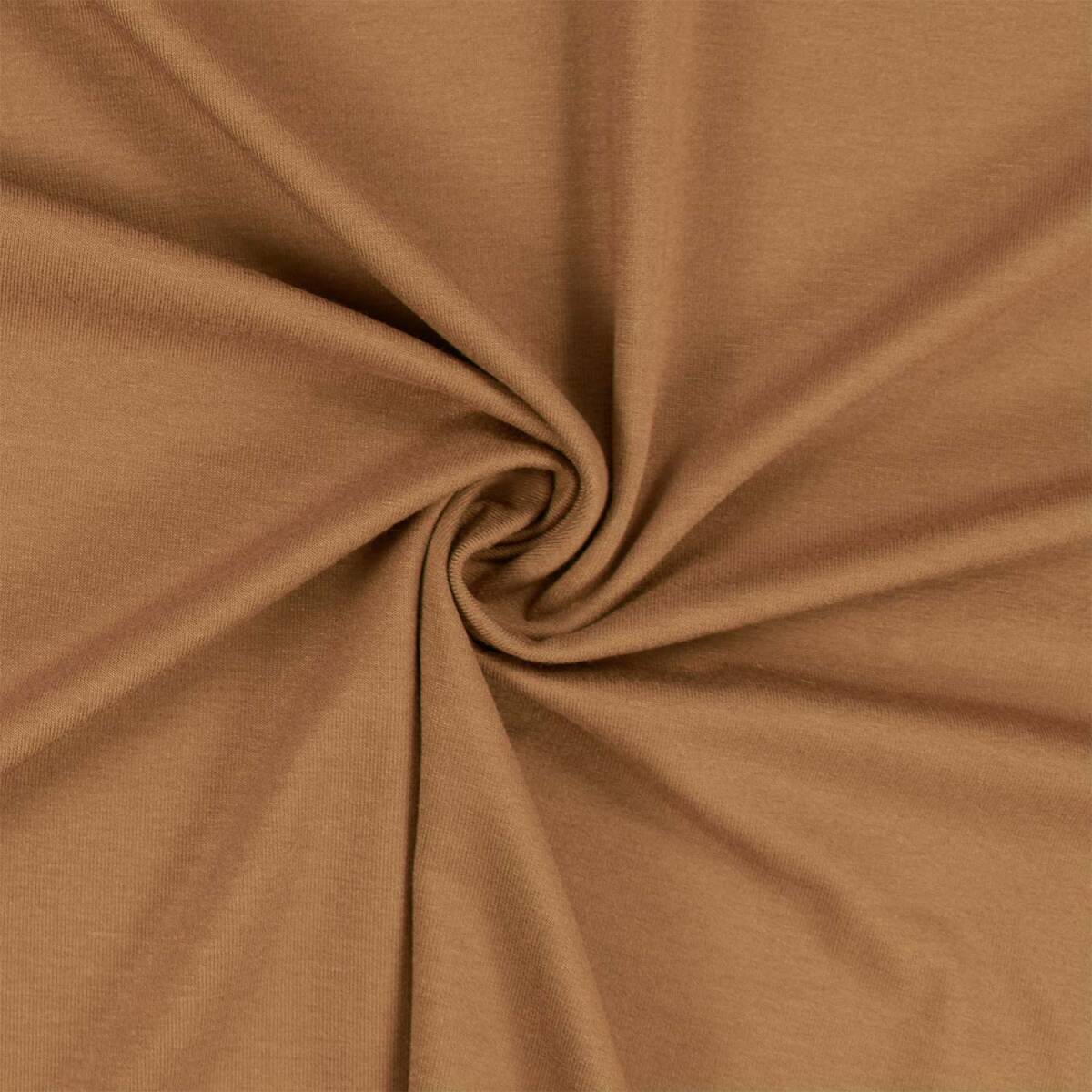 Viskose-Jersey Stoff, uni cognac box