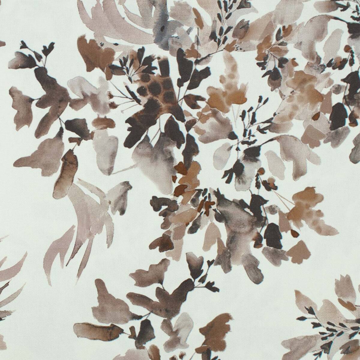 Canvas Stoff Blumen, Aquarell-Look, naturweiß