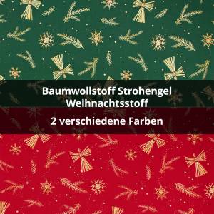  Baumwollstoff Strohengel, Weihnachten
