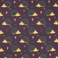 Softshell Stoff Igel, dunkelbordeaux