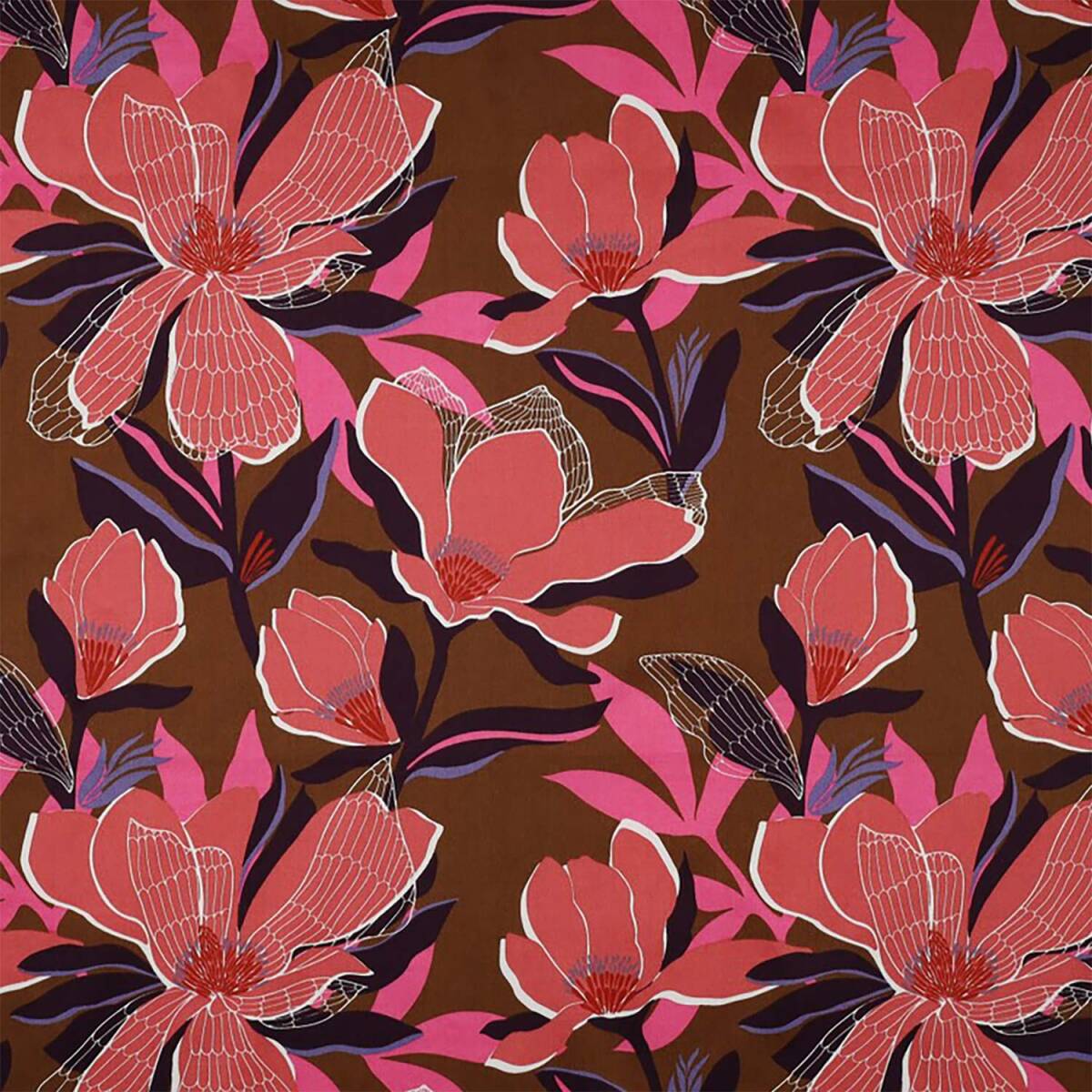 Baumwollsatin Magnolia Florette, muskat