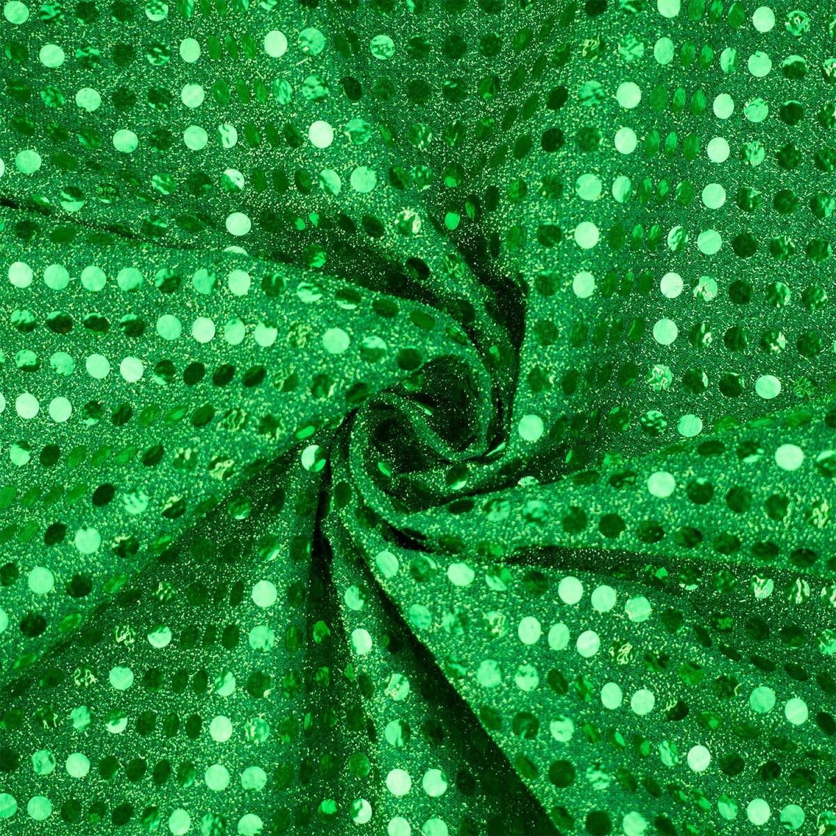 Paillettenstoff, Kreise 6mm, glänze box