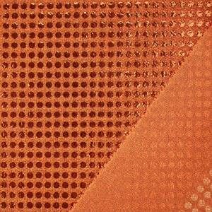 Paillettenstoff, Kreise 6mm, glänzend, orange
