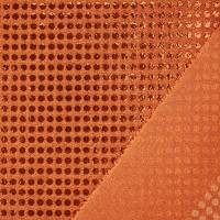 Paillettenstoff, Kreise 6mm, glänzend, orange