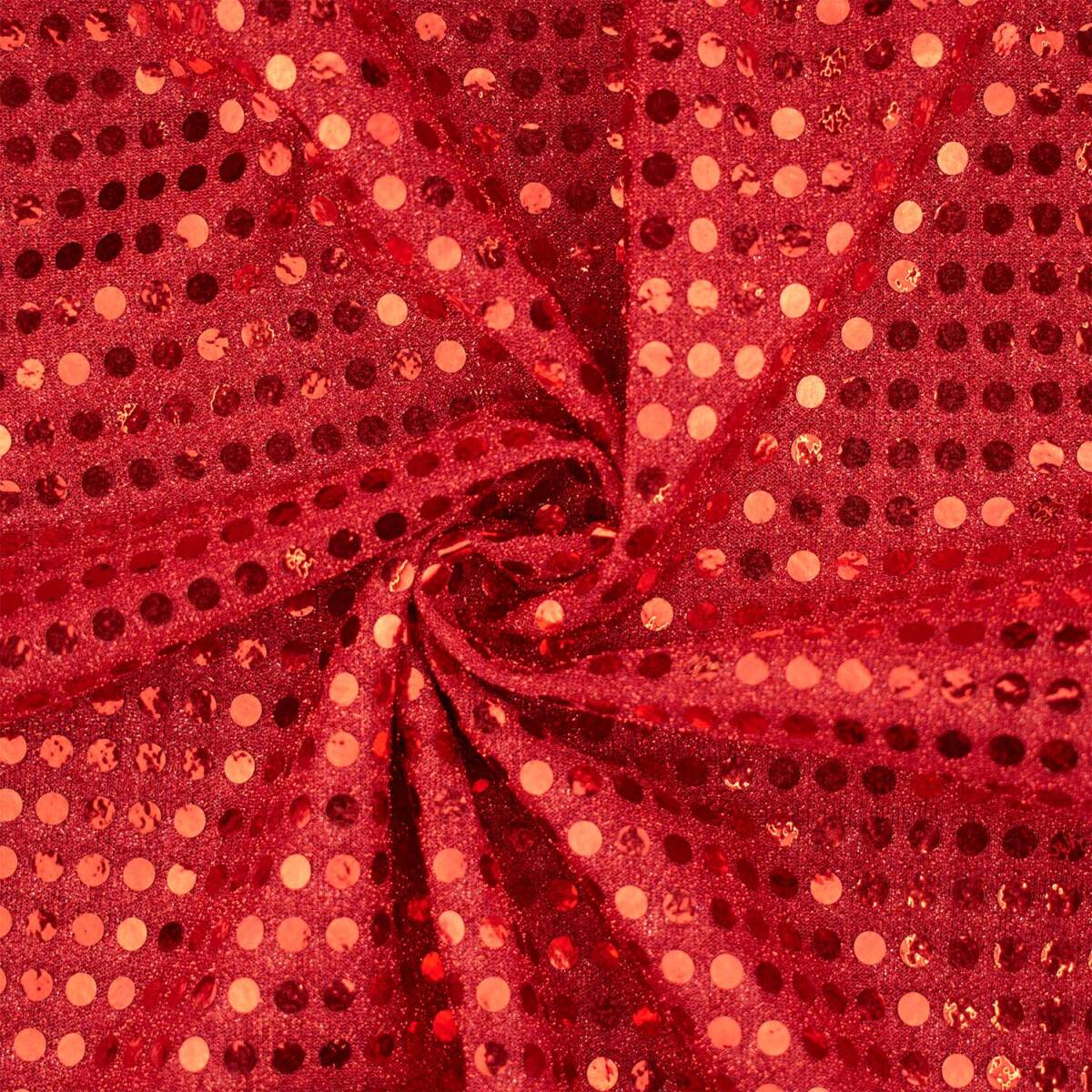 Paillettenstoff, Kreise 6mm, glänze box