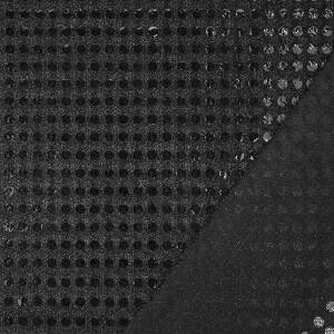 Paillettenstoff, Kreise 6mm, glänzend, schwarz