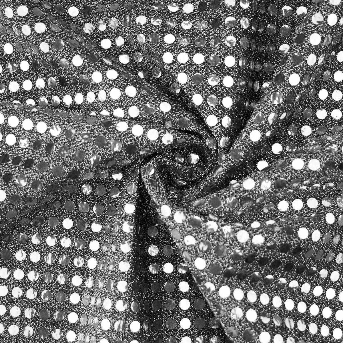 Paillettenstoff, Kreise 6mm, glänze box