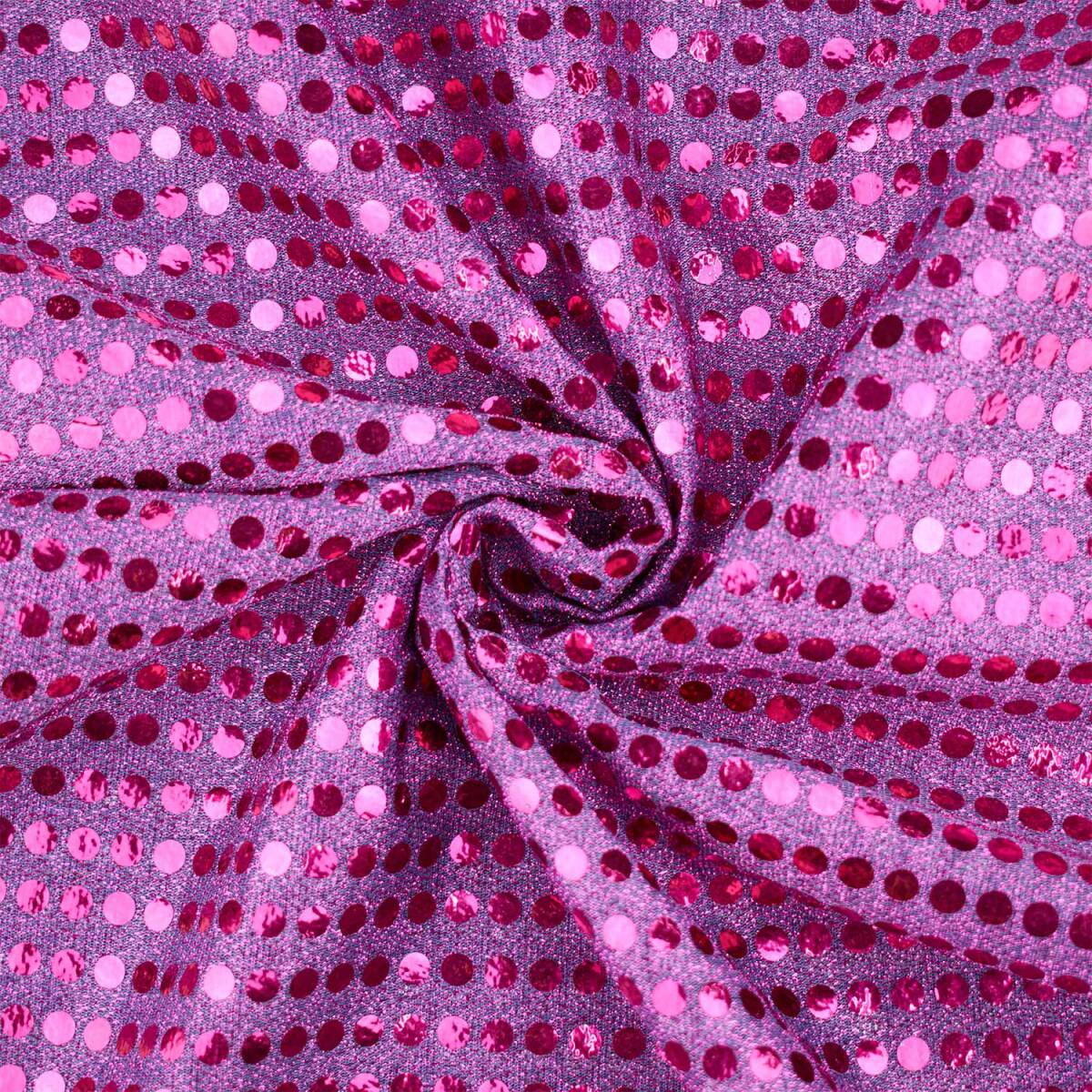 Paillettenstoff, Kreise 6mm, glänze box