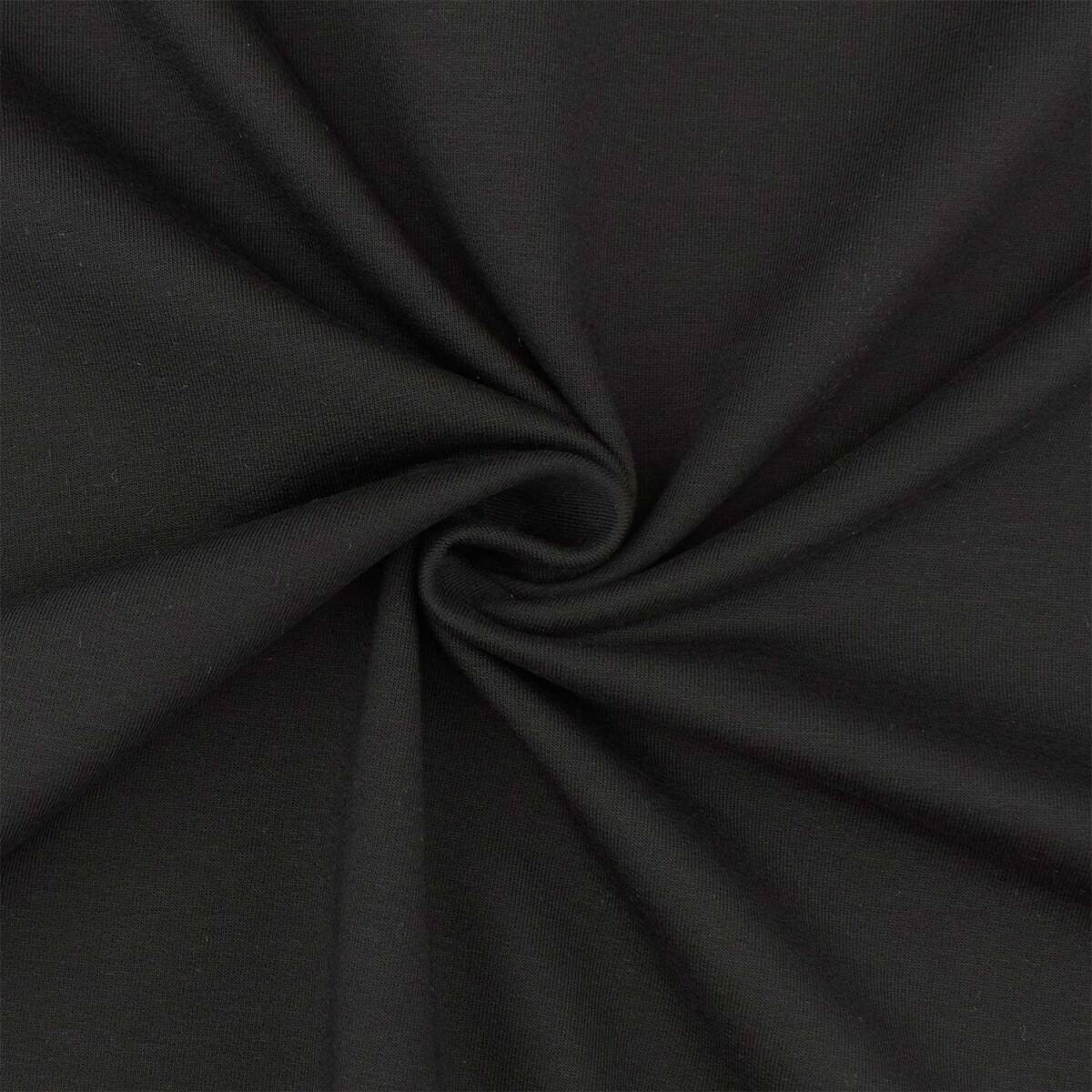 French Terry Stoff Clea, uni schwarz box