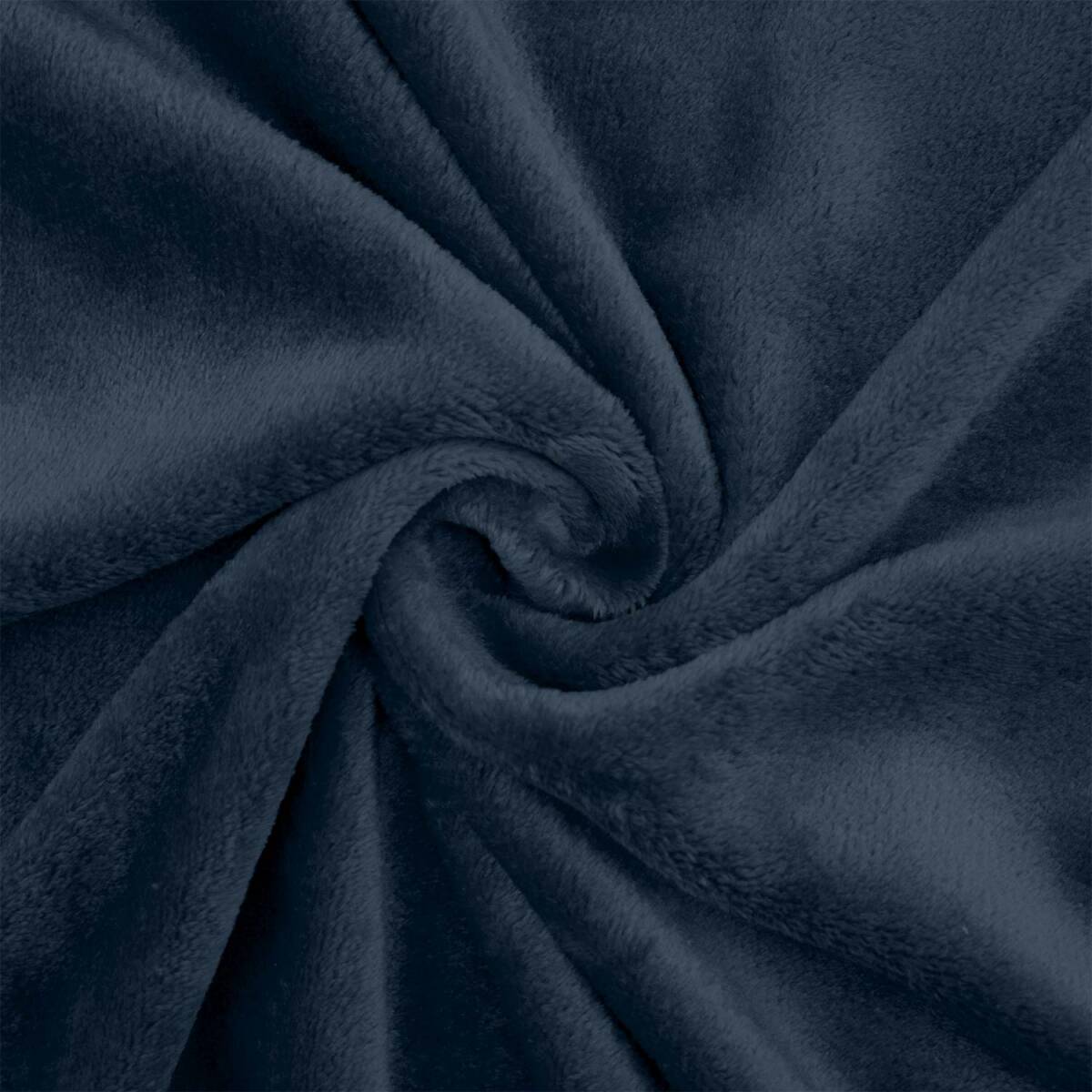 Wellness Fleece Stoff, uni marine box