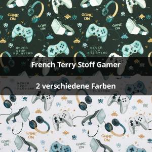  French Terry Stoff Gamer, ungeraut