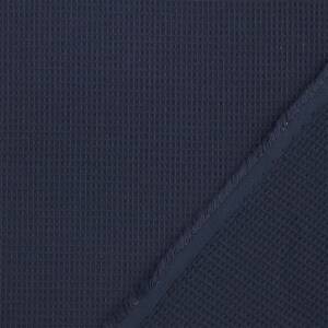 Waffelpiqué Stoff Mini, uni marine
