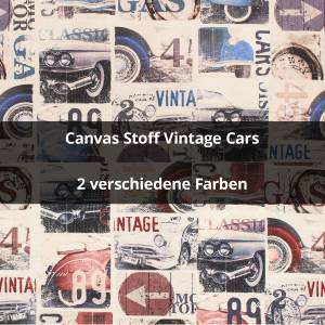  Canvas Stoff Vintage Cars