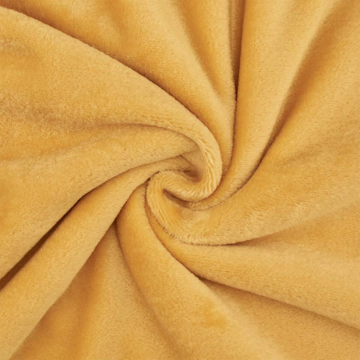 Wellness Fleece Stoff, uni senfgelb box