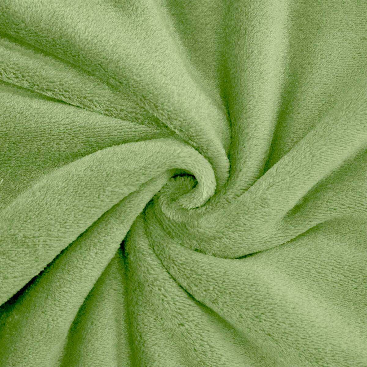 Wellness Fleece Stoff, uni apfelgrü box