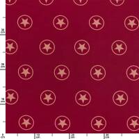 Softshell Stoff Sterne, rot