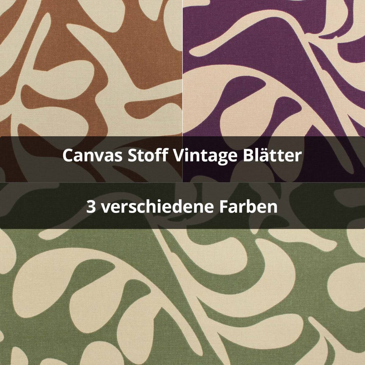 Canvas Stoff Vintage Blätter