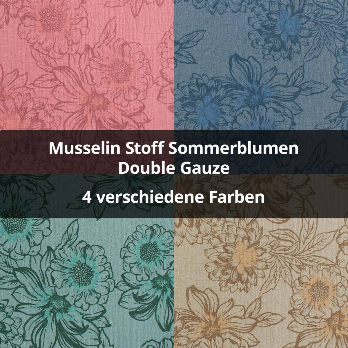 Musselin Sommerblumen, Double Gauze box