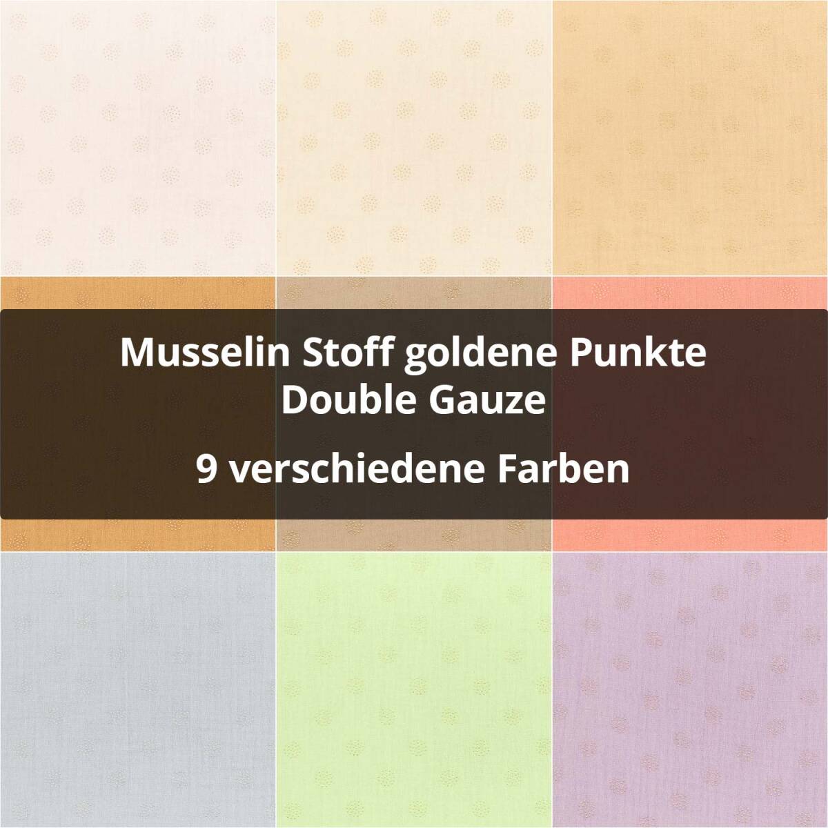 Musselin goldene Punkte, Foliendruck, Do box