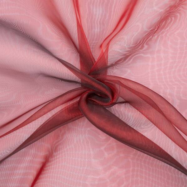 Organza Stoff Two Tone, rot/schwarz