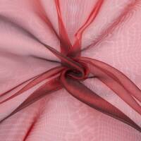 Organza Stoff Two Tone, rot/schwarz