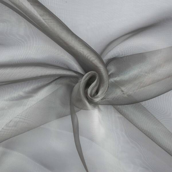 Organza Stoff Two Tone, silber/grau