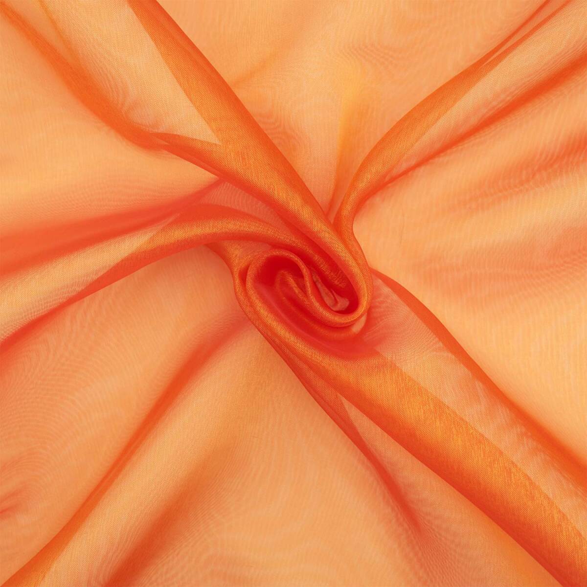 Organza Stoff Two Tone, orange/rot box