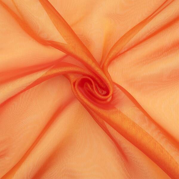 Organza Stoff Two Tone, orange/rot