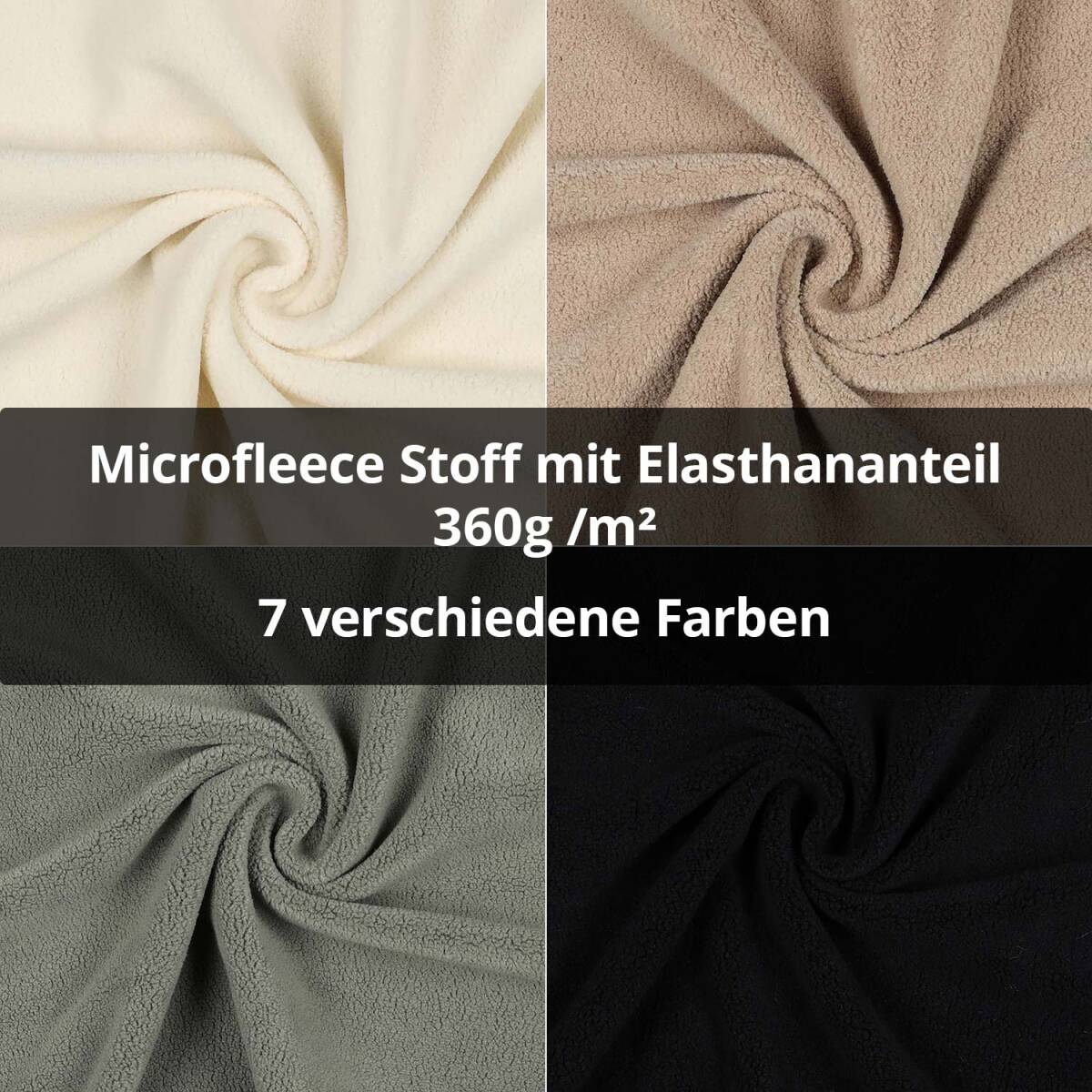 Microfleece Stoff mit Elasthananteil, uni
