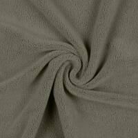 Microfleece Stoff mit Elasthananteil, uni altgrün