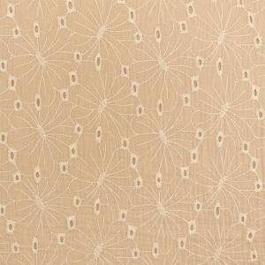 Musselin Blumen, Embroidery Lochstickerei, Double Gauze, beige