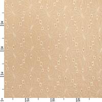 Musselin Blumen, Embroidery Lochstickerei, Double Gauze, beige