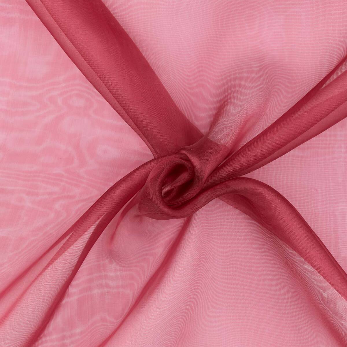 Organza Stoff, uni bordeaux box
