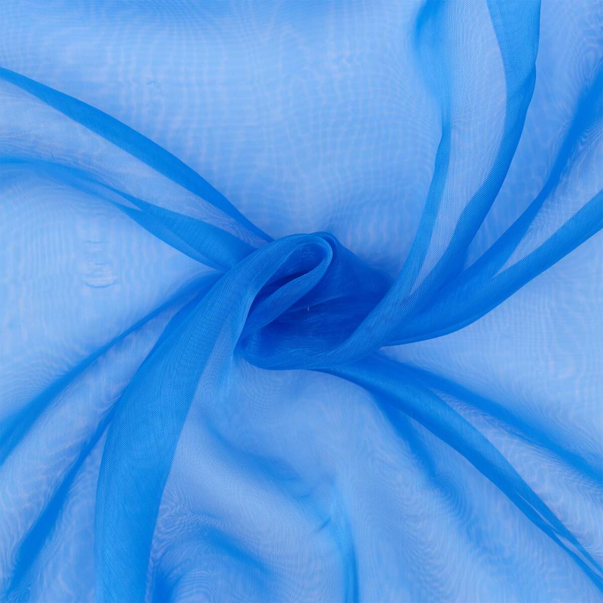 Organza Stoff, uni royalblau box