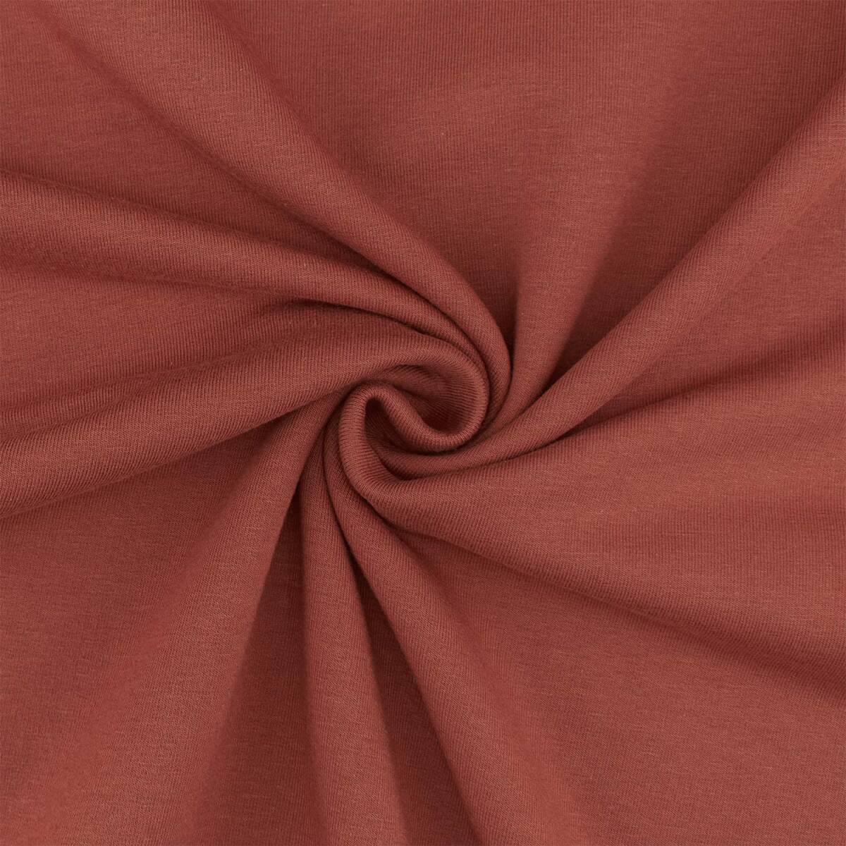 Sweatstoff Eike, angeraut, uni ziegelrot box