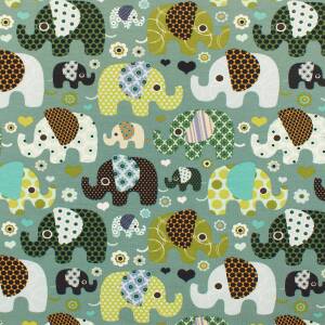 Jersey Elefanten mint/bunt