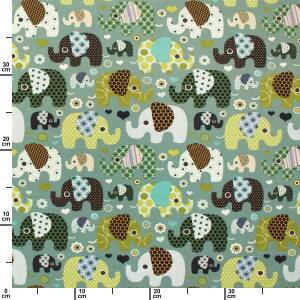Jersey Elefanten mint/bunt