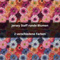 Jersey Stoff runde Blumen